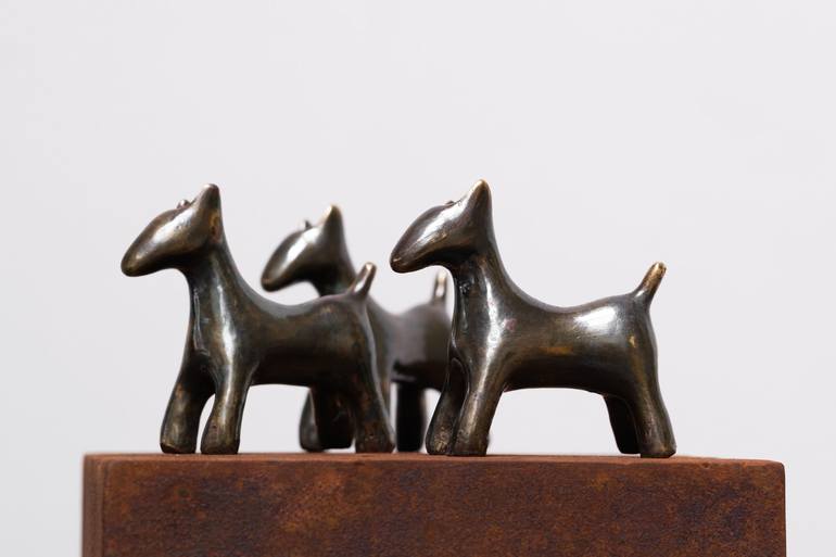 Original Contemporary Dogs Sculpture by PANCHO  PORTO