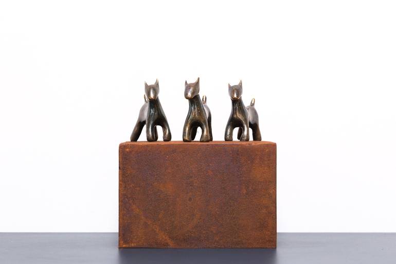 Original Dogs Sculpture by Pancho Porto