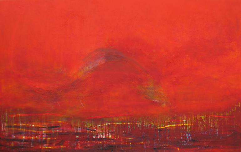 Original Abstract Painting by Heike Juergens | Abstract Expressionism Art on Canvas | The big red