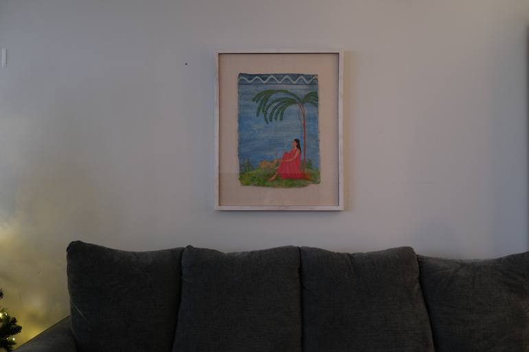 Original Art Deco Women Painting by Kamaldeep Kaur