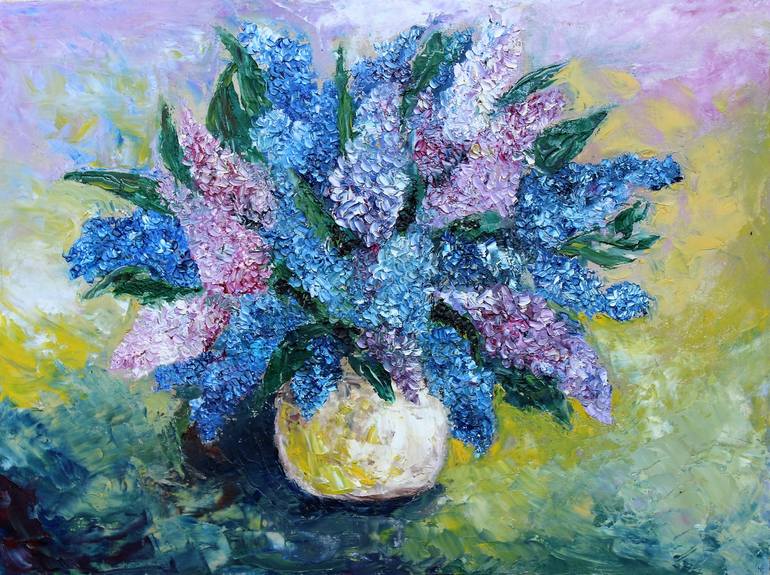 Lilacs Painting by Laura Lepper | Saatchi Art