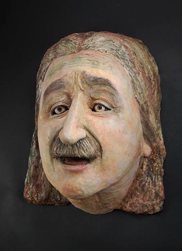 Original Figurative Portrait Sculpture by Helaine Schneider