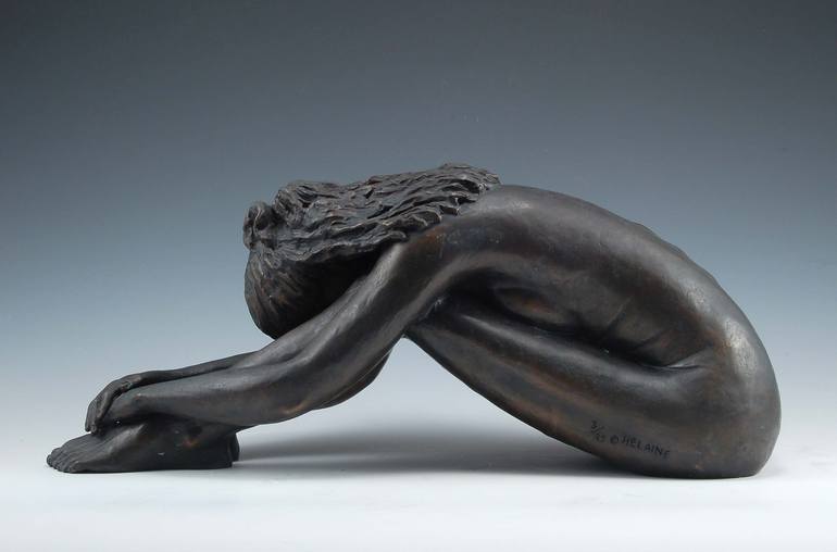 Original Fine Art Nude Sculpture by Helaine Schneider