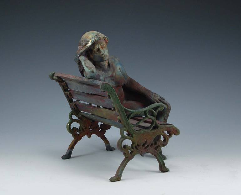 Original Figurative People Sculpture by Helaine Schneider