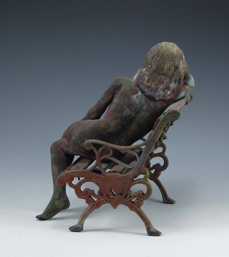 Original Figurative People Sculpture by Helaine Schneider