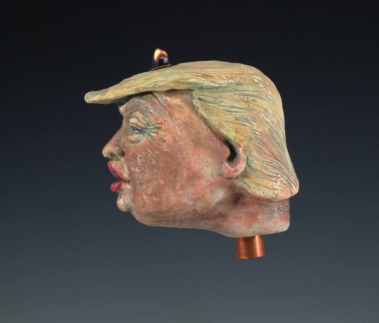 Original Documentary Political Sculpture by Helaine Schneider