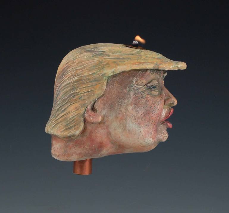 Original Documentary Political Sculpture by Helaine Schneider