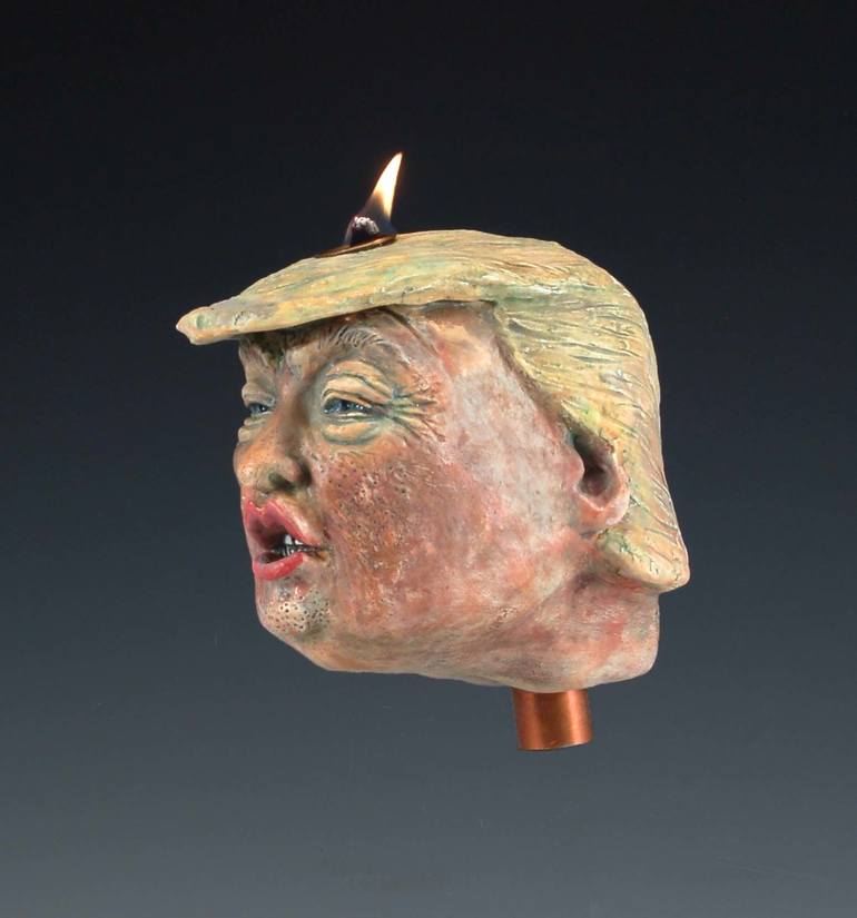 Original Documentary Political Sculpture by Helaine Schneider