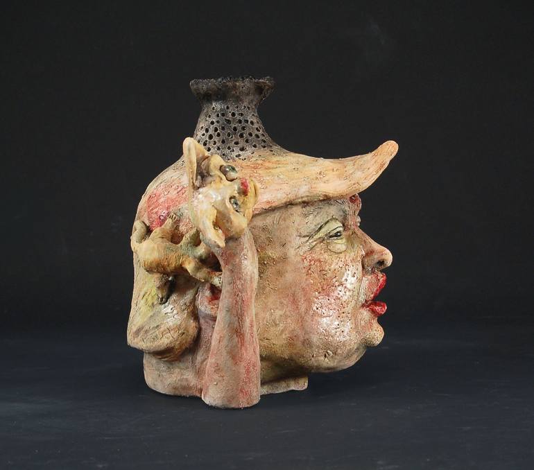 Original Portraiture Celebrity Sculpture by Helaine Schneider