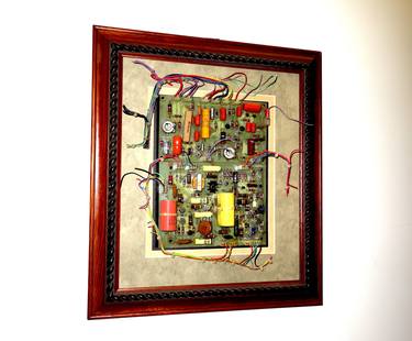 MID CENTURY COMPONENT ART WALL SCULPTURE BY BILL REITER. thumb