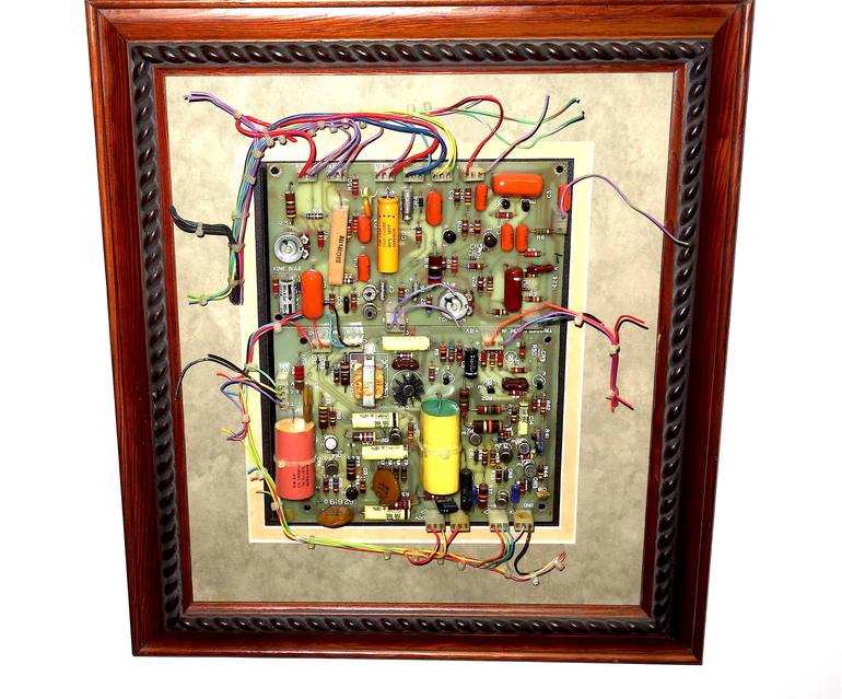 Original Abstract Science/Technology Collage by Bill Reiter