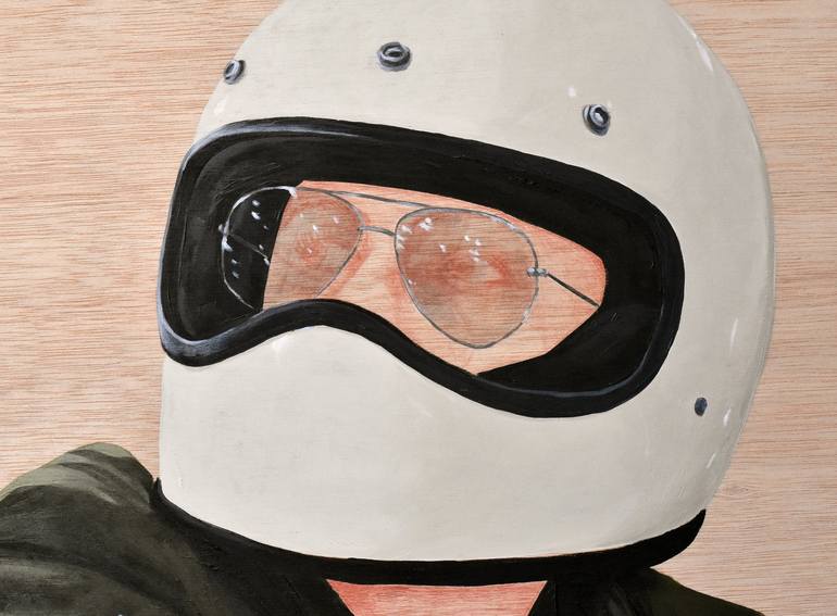 Original Figurative Motorcycle Painting by Marc G Ballve