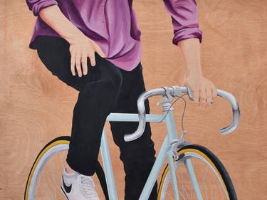 Print of Figurative Bicycle Paintings by Marc G Ballve