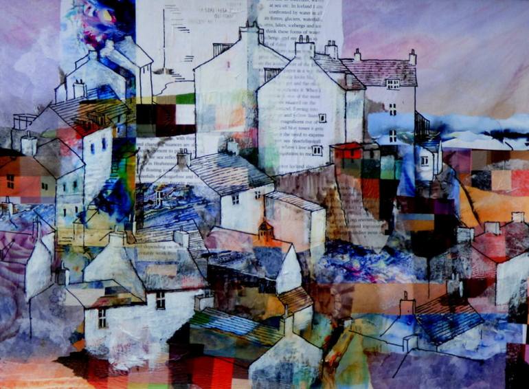 Church Street Staithes Village Painting by Malcolm Coils Saatchi Art