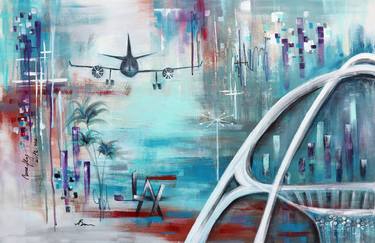 Original Abstract Travel Paintings by Angela Bisson