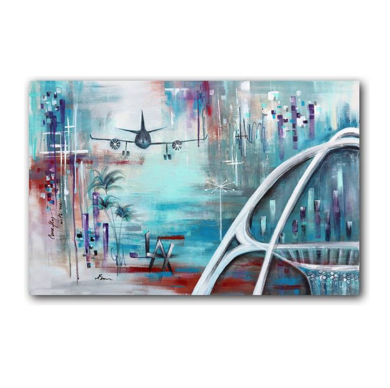 Original Abstract Travel Painting by Angela Bisson