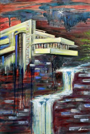 Original Abstract Architecture Paintings by Angela Bisson