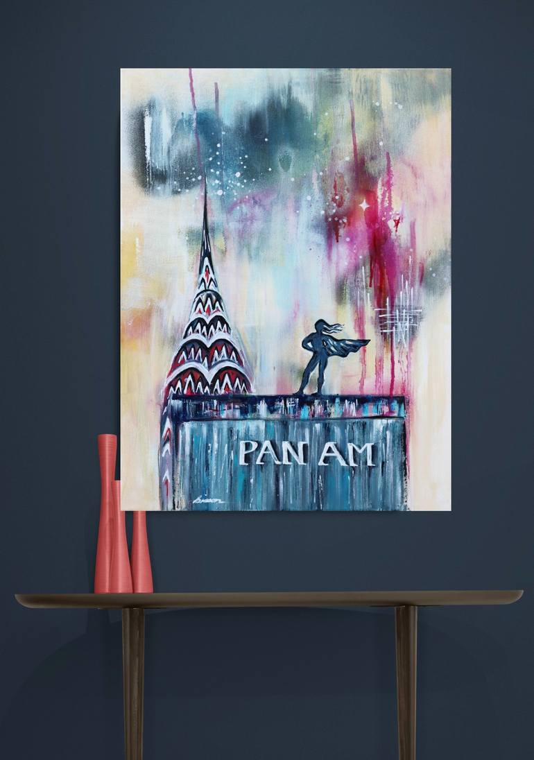 Original Abstract Architecture Mixed Media by Angela Bisson