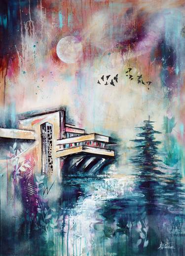 Original Architecture Paintings by Angela Bisson