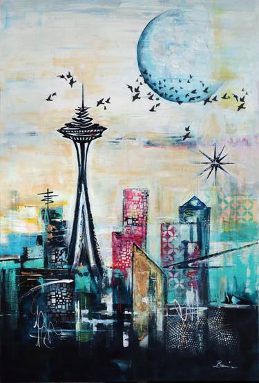 Original Architecture Mixed Media by Angela Bisson