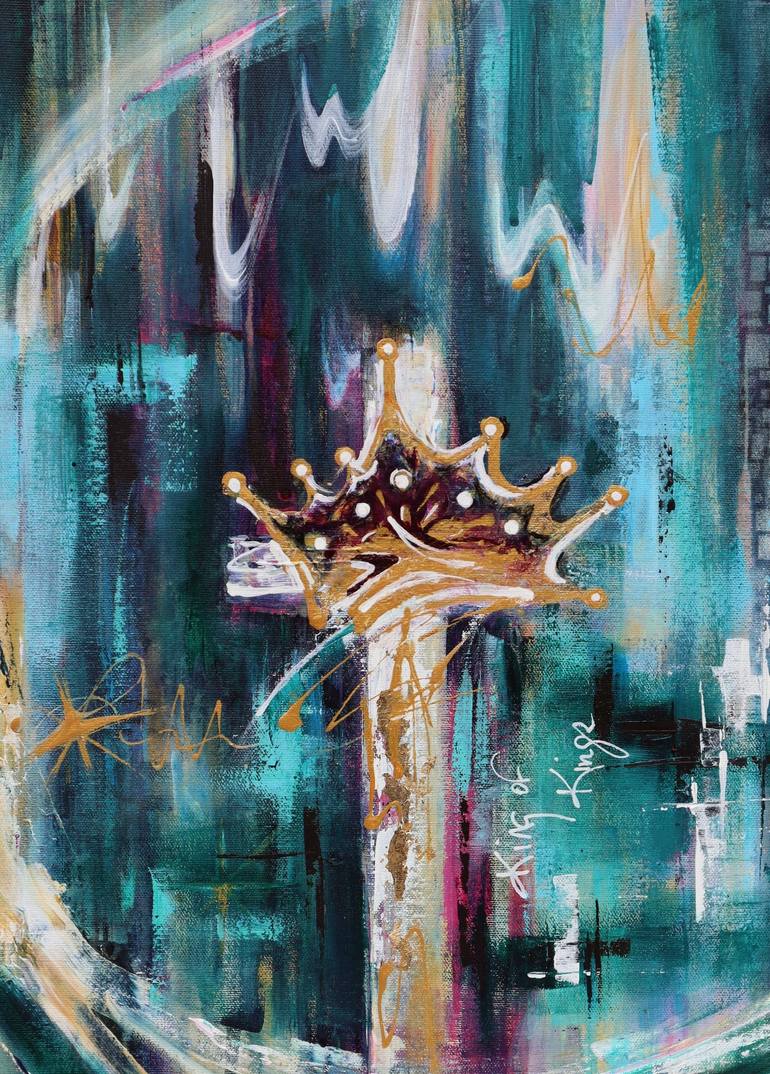 Original Abstract Religion Painting by Angela Bisson