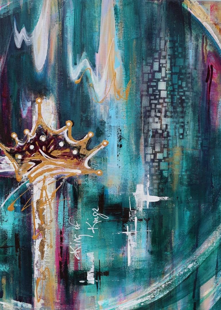 Original Abstract Religion Painting by Angela Bisson