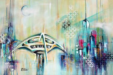 Print of Abstract Architecture Paintings by Angela Bisson