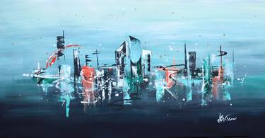 Original Abstract Expressionism Abstract Painting by Angela Bisson