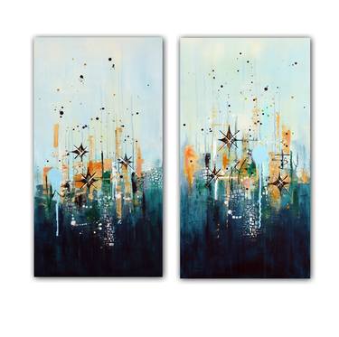 Original Abstract Expressionism Abstract Mixed Media by Angela Bisson
