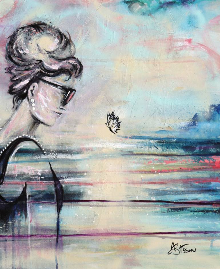Original Abstract Expressionism Women Painting by Angela Bisson