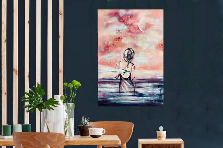Original Abstract Expressionism Women Mixed Media by Angela Bisson