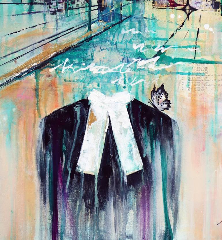 Original Abstract Mixed Media by Angela Bisson