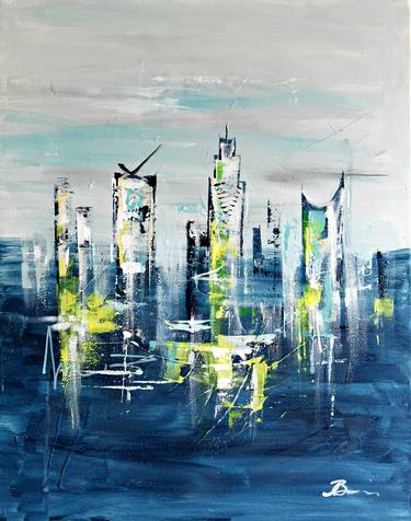 Original Modern Abstract Paintings by Angela Bisson