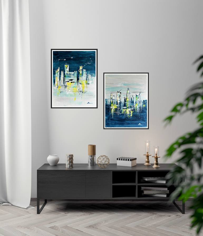 Original Modernism Abstract Painting by Angela Bisson