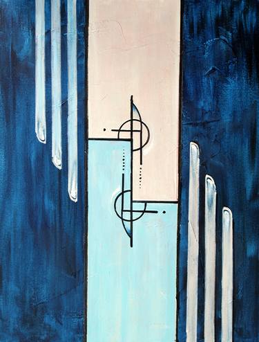 Original Art Deco Abstract Paintings by Angela Bisson