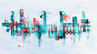 Original Modern Abstract Paintings by Angela Bisson
