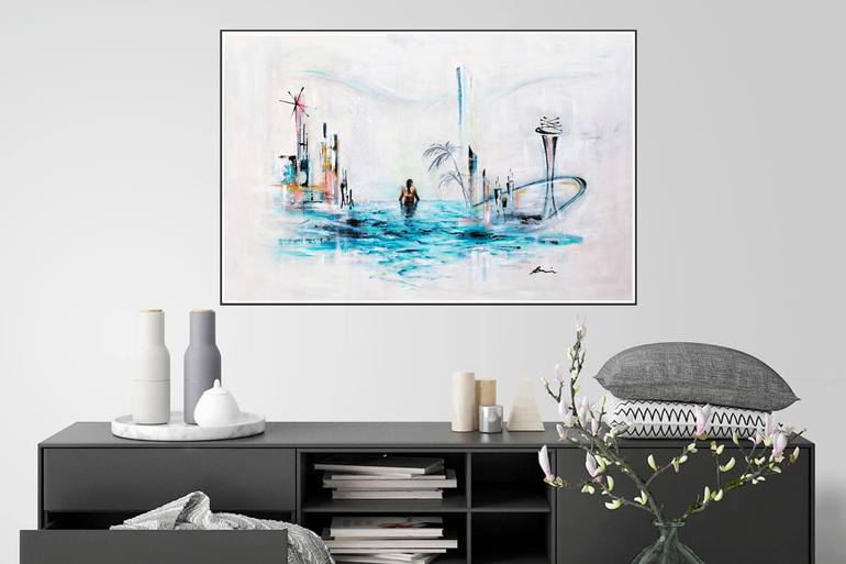 Original Abstract Travel Collage by Angela Bisson