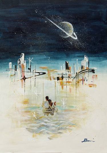 Print of Surrealism Outer Space Collage by Angela Bisson