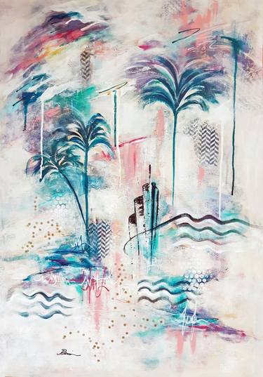 Original Art Deco Abstract Paintings by Angela Bisson