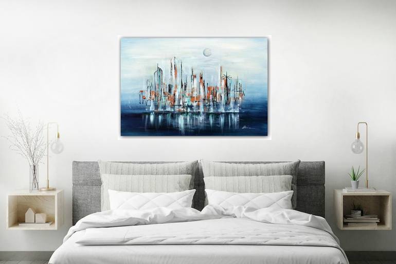 Original Cities Painting by Angela Bisson