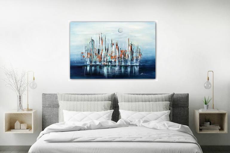 Original Modern Cities Painting by Angela Bisson