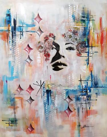 Original Abstract Celebrity Collage by Angela Bisson
