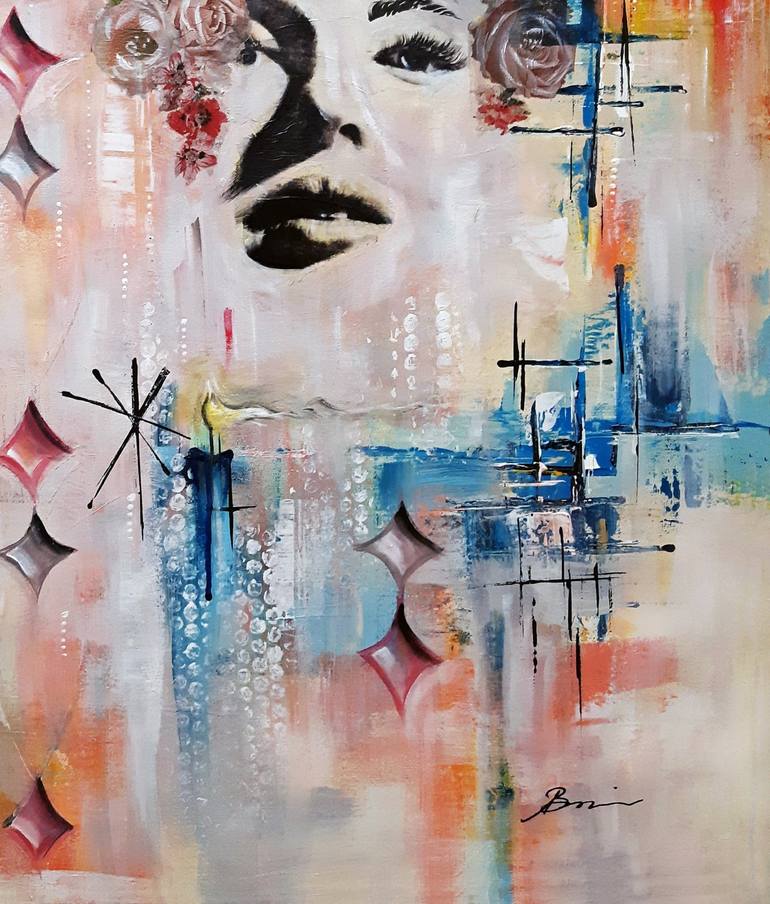 Original Abstract Celebrity Collage by Angela Bisson