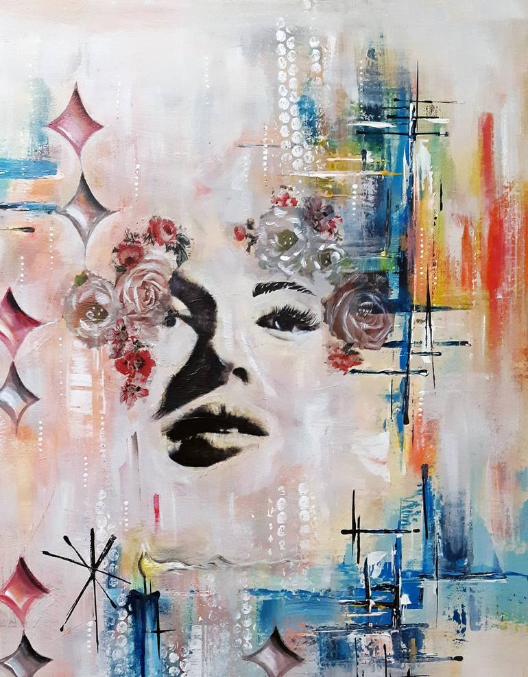 Original Abstract Celebrity Collage by Angela Bisson