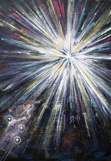 Original Abstract Outer Space Paintings by Angela Bisson