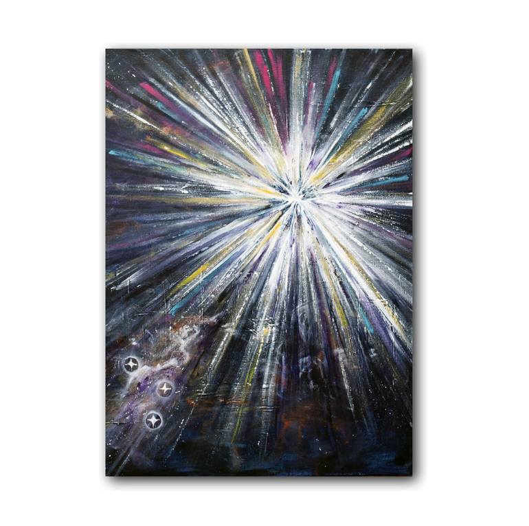 Original Abstract Outer Space Painting by Angela Bisson