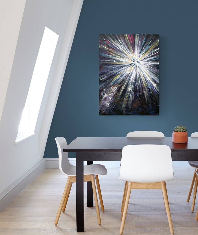 Original Outer Space Painting by Angela Bisson