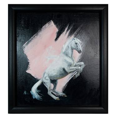 Rearing Spanish Horse Oil Painting thumb