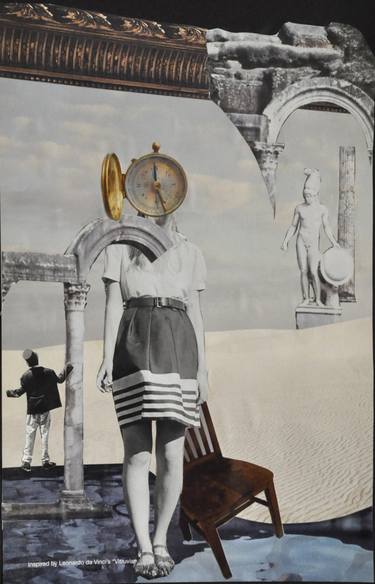 Original Surrealism Time Collage by Jennifer Wojinski