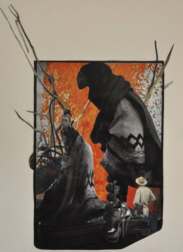 Original Surrealism Mortality Collage by Jennifer Wojinski